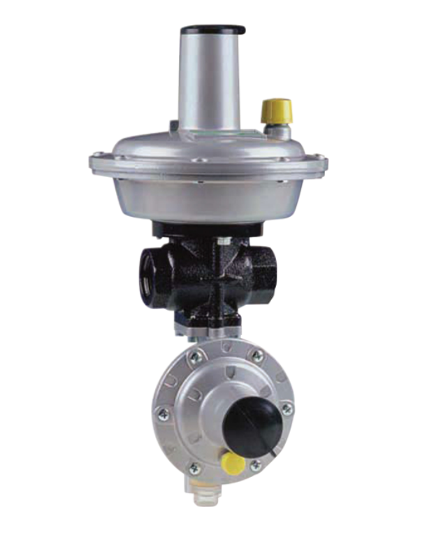 Регулятор давления газа Dival 512BP G1"хG1½" Pвых=15-100 mbar c клапаном ПЗК