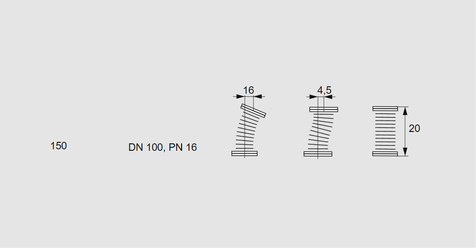 Компенсатор EKO 100F-Z  DN100