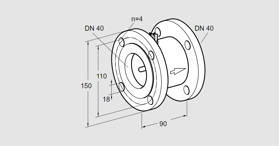 Клапан термозапорный TAS 40FF50