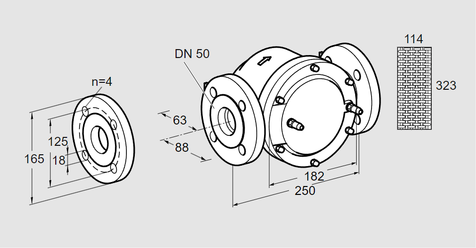 Фильтр газовый GFK 50F60-6  DN50