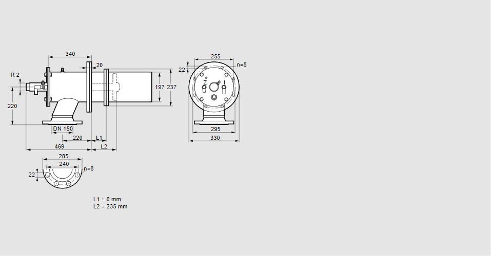 Горелка газовая ZIC 200RB-0/235-(20)D