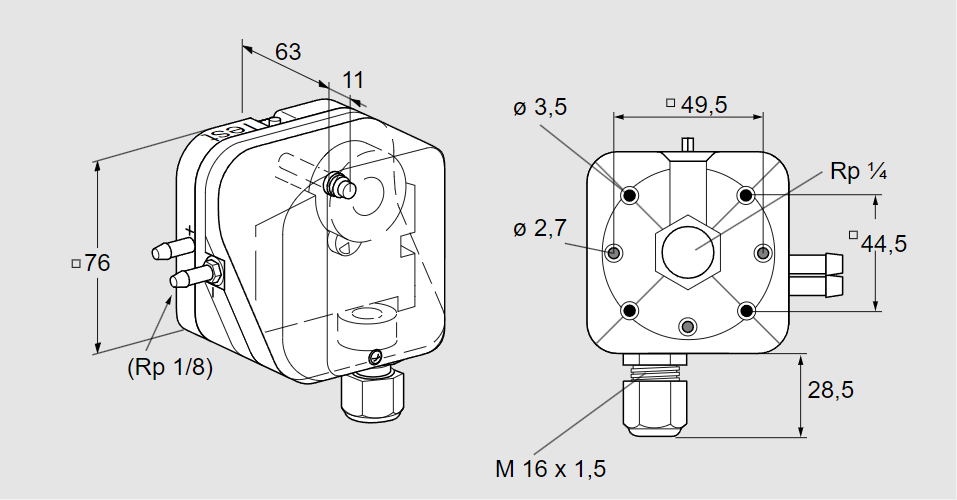 Датчик-реле давления DL 50AN-31