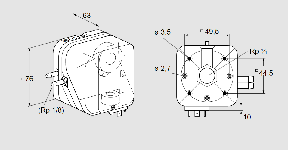 Датчик-реле давления DL 50A-51