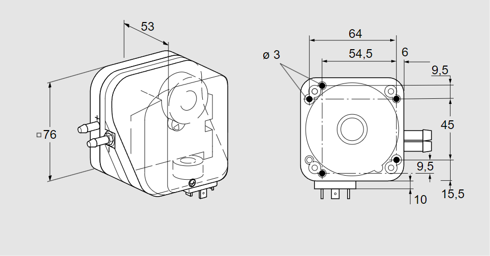 Датчик-реле давления DL 10K-5