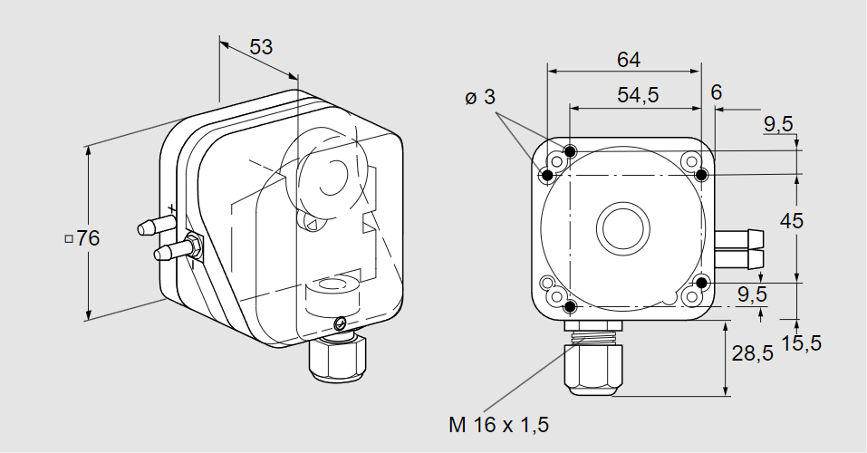Датчик-реле давления DL 150K-3