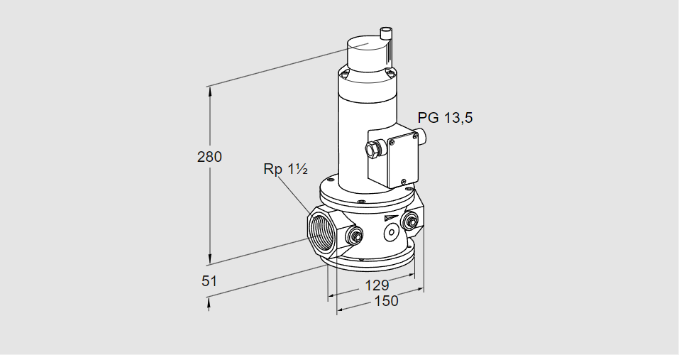 Клапан эл.магнитный газовый VG 40R03LQ33DMVZ