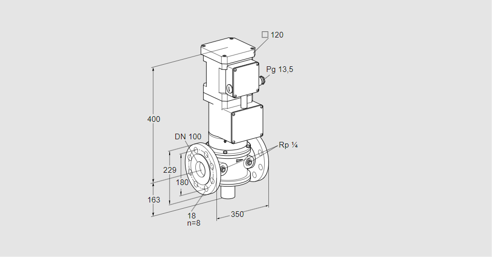 Клапан моторный VK 100F10T5A6L3DS2