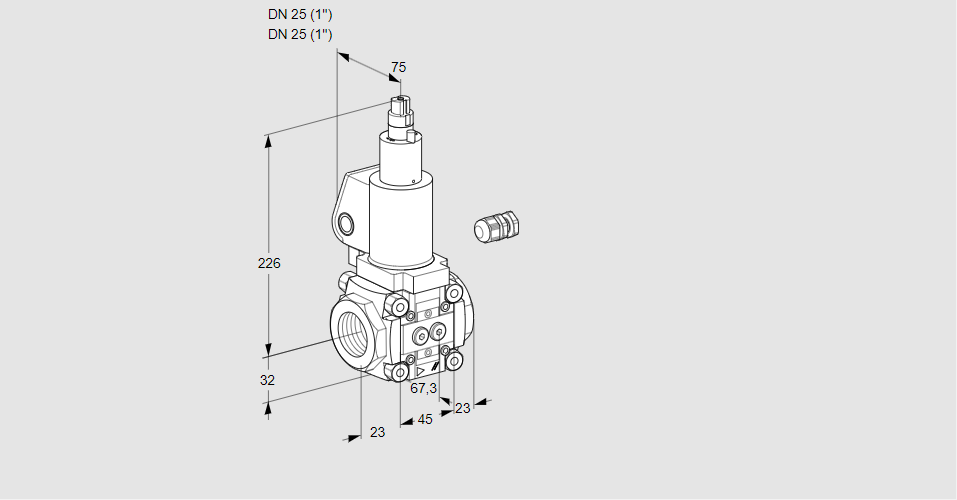 Клапан эл.магнитный газовый VAS 125R/LWGL