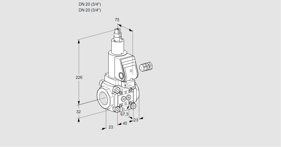Клапан эл.магнитный газовый VAS 120R/LWSR
