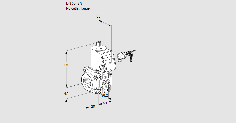 Клапан эл.магнитный газовый VAS 250/-R/NW