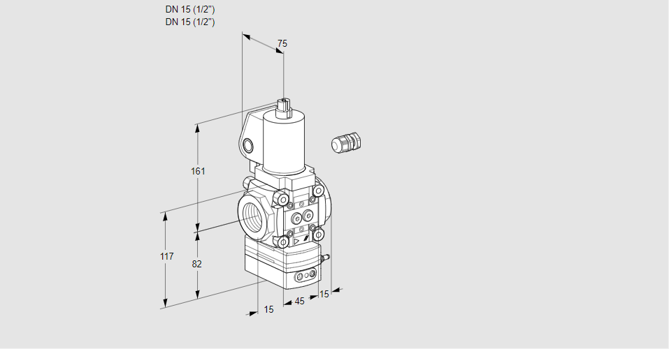 Регулятор давления с эл.магнитным клапаном VAD 115R/NWGL-100B
