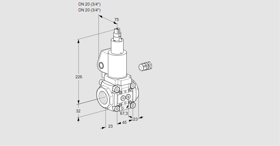 Клапан эл.магнитный газовый VAS 120R/LWGL