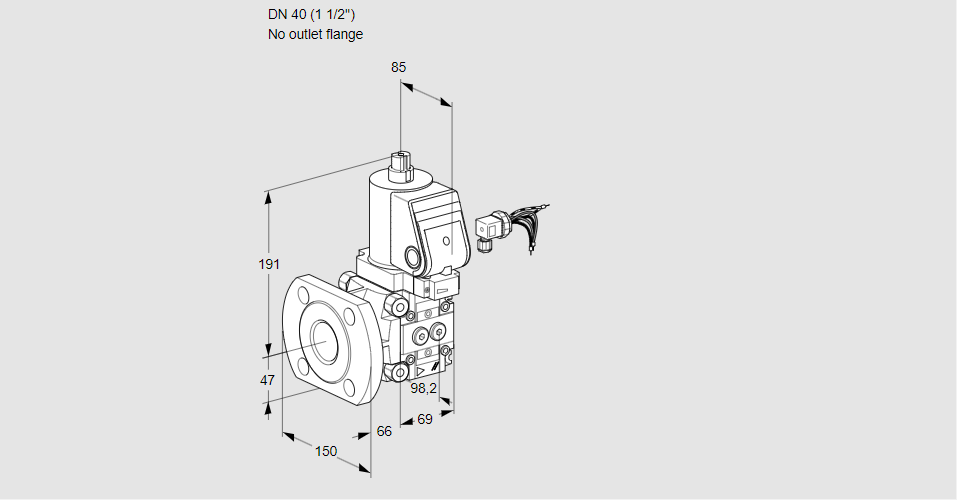 Клапан эл.магнитный газовый VAS 240/-F/NWSR
