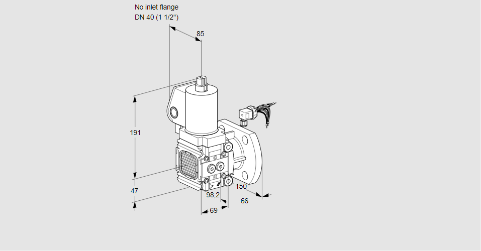 Клапан эл.магнитный газовый VAS 2-/40F/NWSL