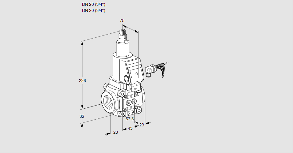 Клапан эл.магнитный газовый VAS 120R/LKSR