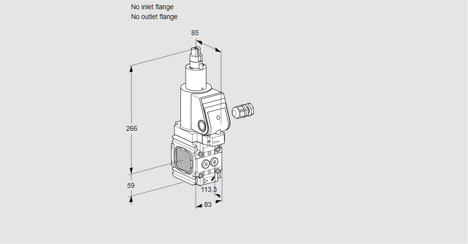 Клапан эл.магнитный газовый VAS 3-R/LWSR