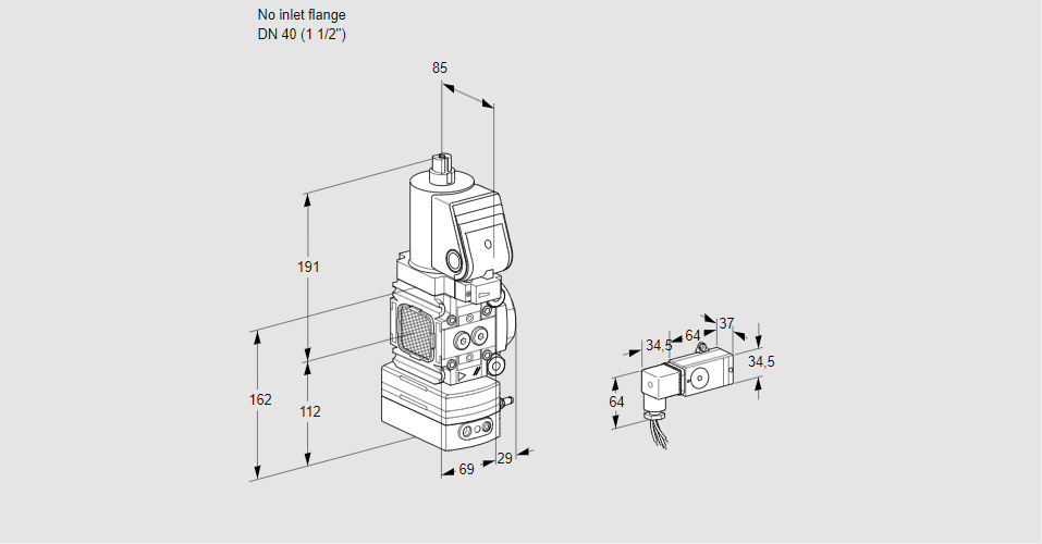 Регулятор давления с эл.магнитным клапаном VAD 2T-/40N/NQSR-50A