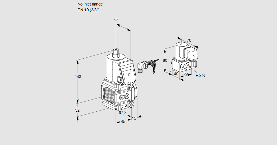 Клапан эл.магнитный газовый VAS 1-/10R/NW