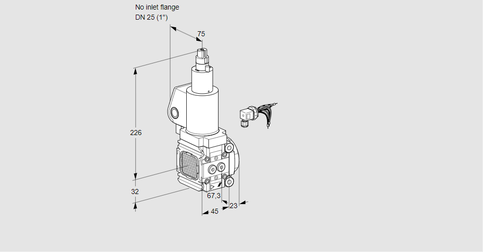 Клапан эл.магнитный газовый VAS 1-/25R/LWSL