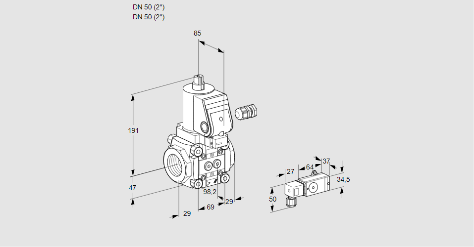 Клапан эл.магнитный газовый VAS 250R/NWSR