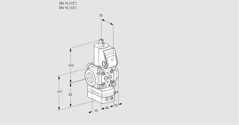 Регулятор давления с эл.магнитным клапаном VAD 115R/NW-50B