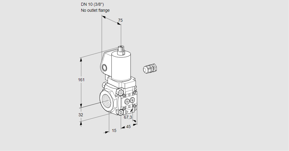 Клапан эл.магнитный газовый VAS 110/-R/NKGL