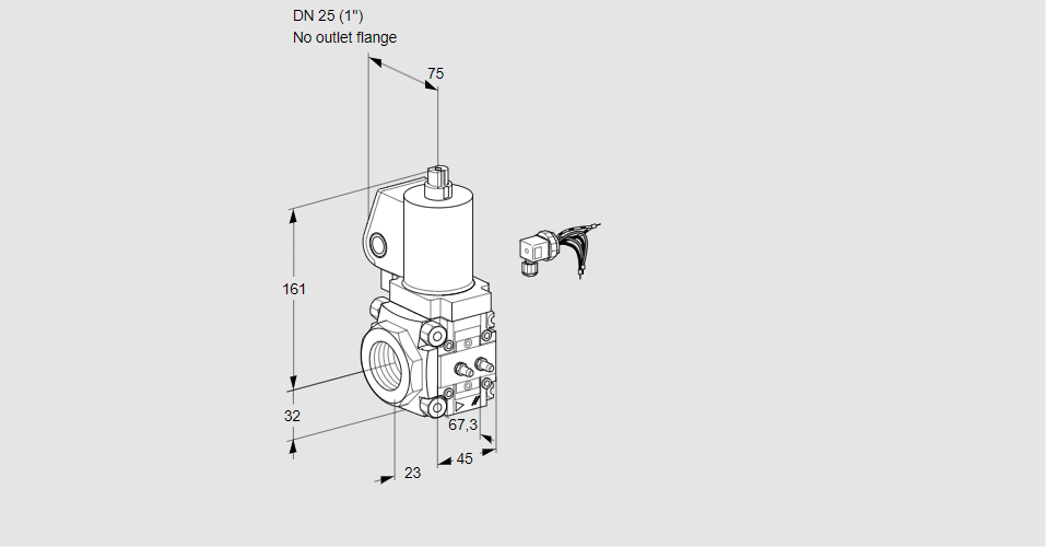 Клапан эл.магнитный газовый VAS 125/-R/NWSL