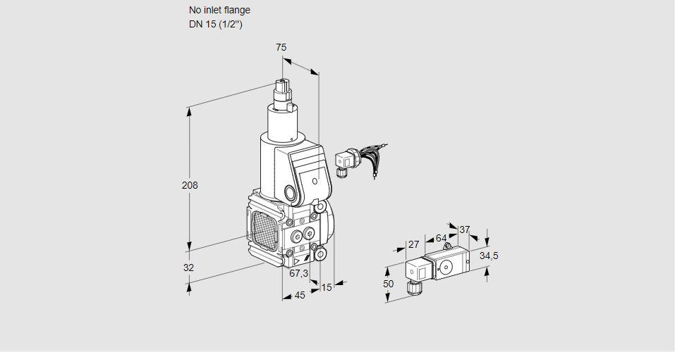 Клапан эл.магнитный газовый VAS 1-/15R/LW