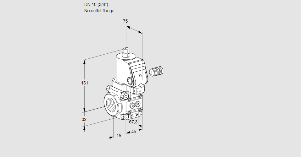 Клапан эл.магнитный газовый VAS 110/-R/NWSR