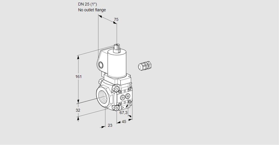 Клапан эл.магнитный газовый VAS 125/-R/NKGL
