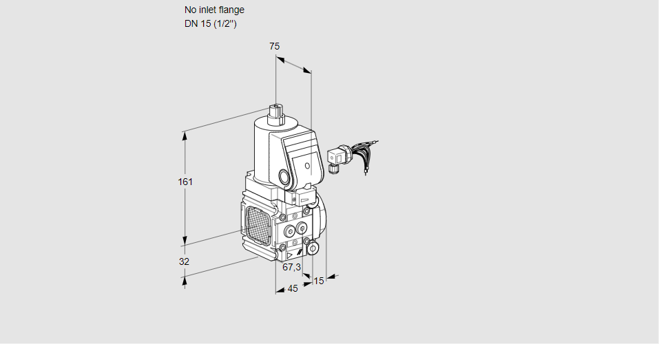 Клапан эл.магнитный газовый VAS 1-/15R/NWSR