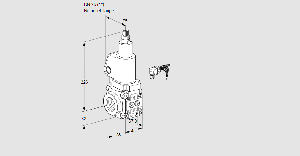 Клапан эл.магнитный газовый VAS 125/-R/LWSL