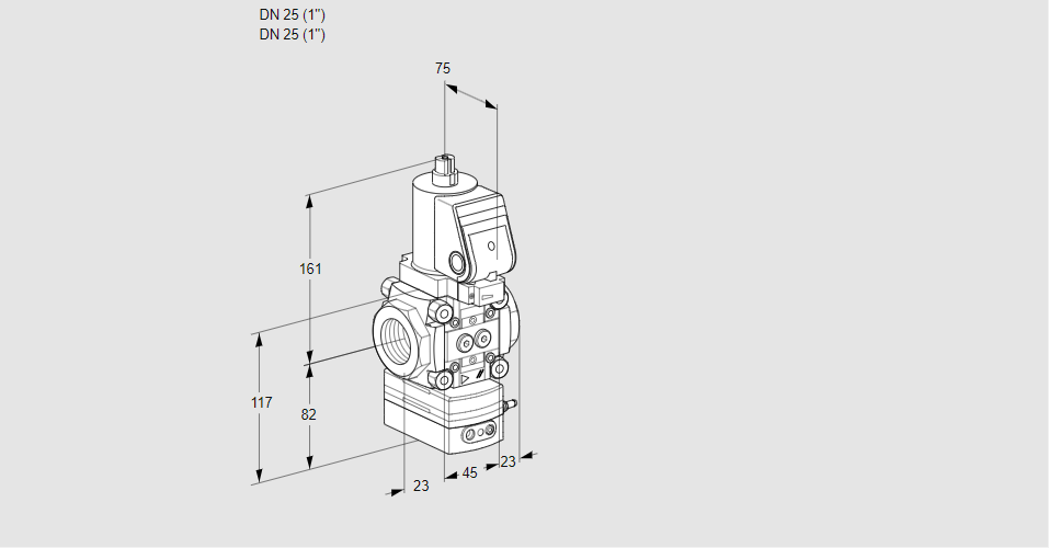 Регулятор давления с эл.магнитным клапаном VAD 1T25N/NQSR-25A