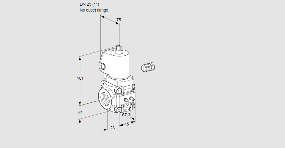 Клапан эл.магнитный газовый VAS 125/-R/NWSL