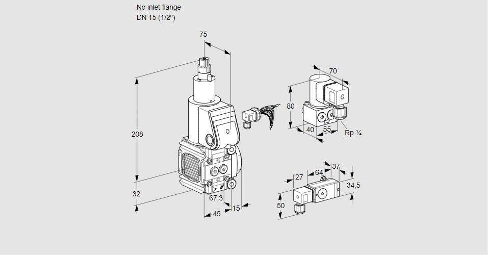 Клапан эл.магнитный газовый VAS 1-/15R/LW
