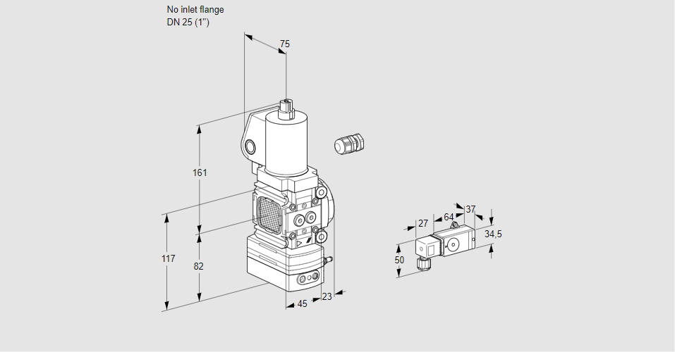 Регулятор давления с эл.магнитным клапаном VAD 1-/25R/NQSL-100A