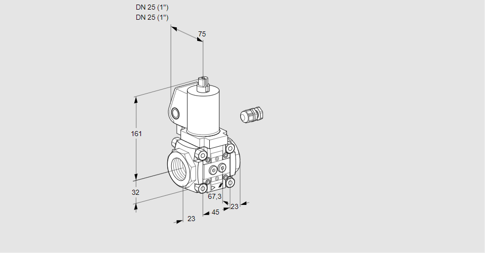 Клапан эл.магнитный газовый VAS 125R/NKSL