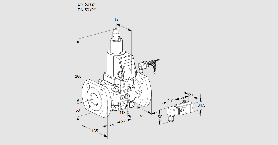 Клапан эл.магнитный газовый VAS 350F/LKGR