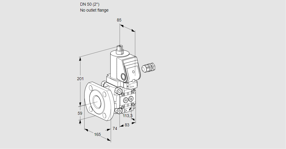 Клапан эл.магнитный газовый VAS 350/-F/NWGR