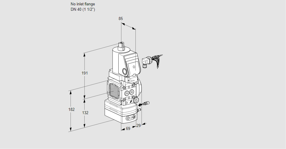 Регулятор расхода газа с эл.магнитным клапаном VAH 2-/40R/NQSRAE