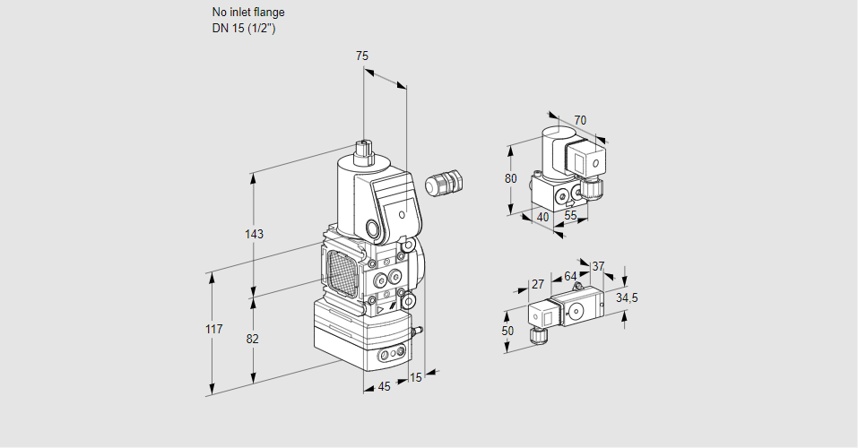 Регулятор давления с эл.магнитным клапаном VAD 1-/15R/NW-25B