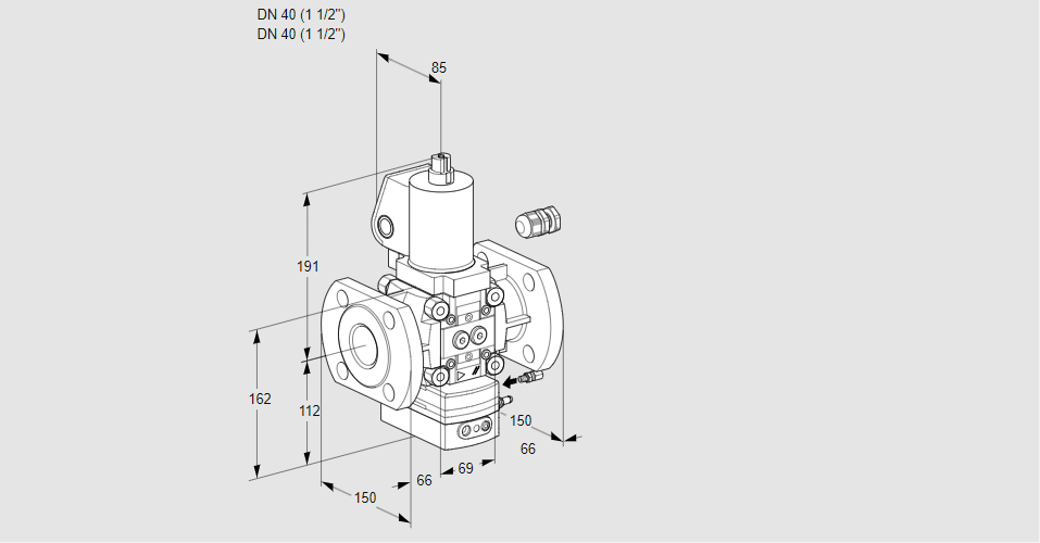 Регулятор соотношения газ/воздух 1:1  с эл.магнитным клапаном VAG 240F/NWGLAE