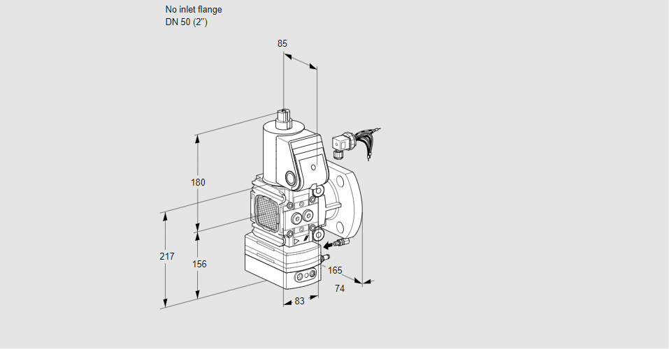 Регулятор расхода газа с эл.магнитным клапаном VAH 3-/50F/NWAE