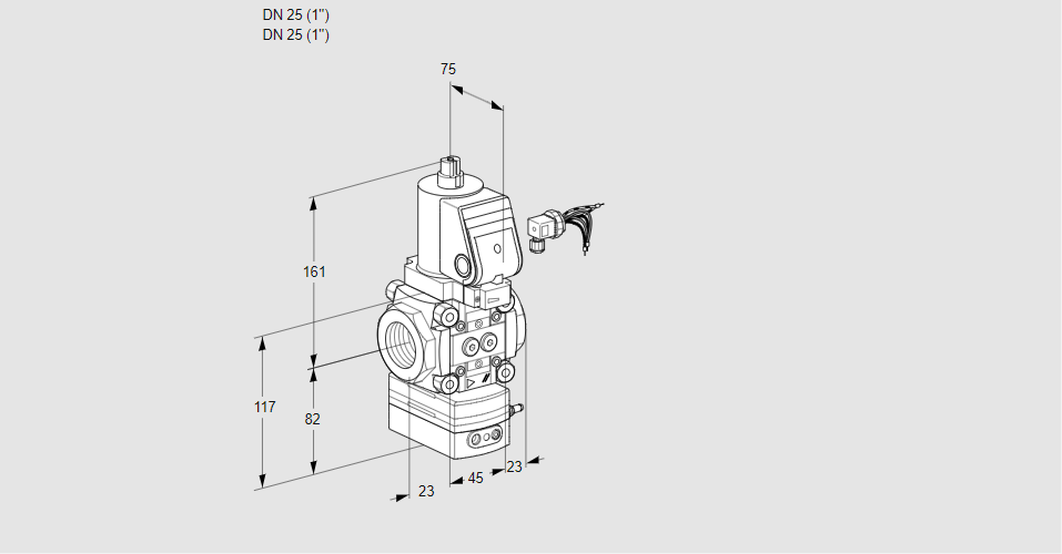 Регулятор давления с эл.магнитным клапаном VAD 125R/NWGR-25A