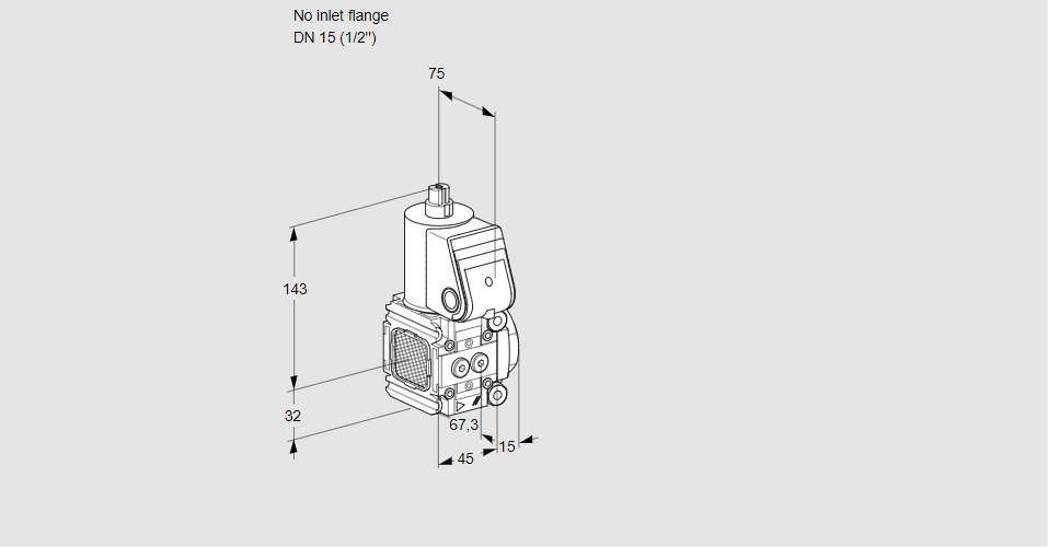 Клапан эл.магнитный газовый VAS 1-/15R/NK