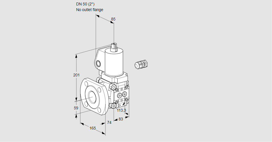 Клапан эл.магнитный газовый VAS 350/-F/NKGL