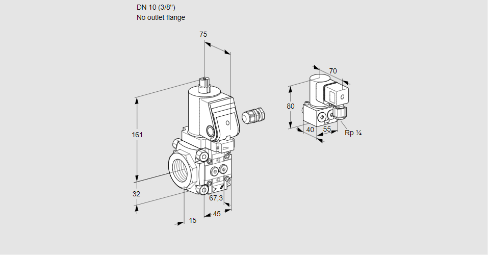 Клапан эл.магнитный газовый VAS 110/-R/NWSR