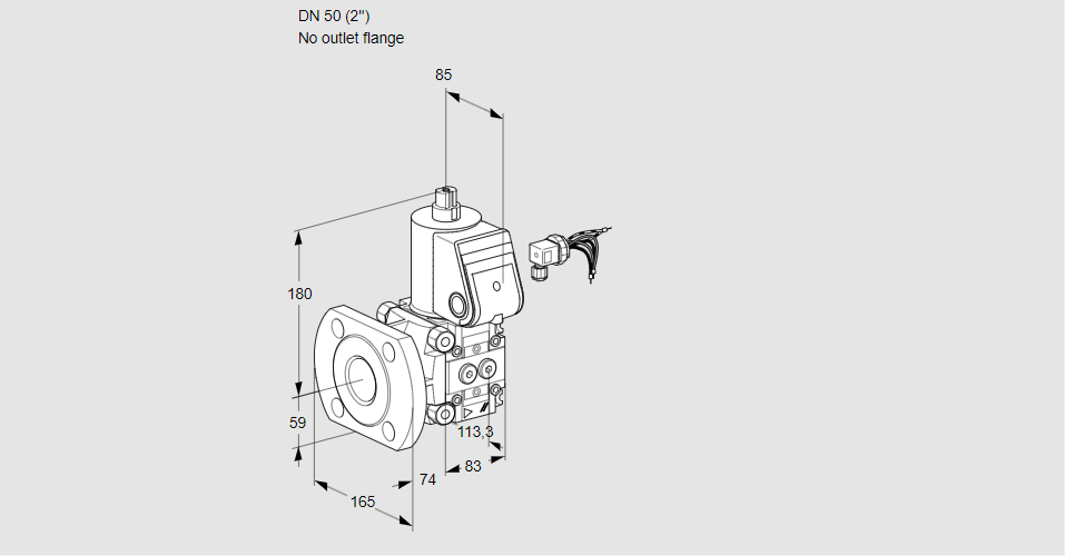 Клапан эл.магнитный газовый VAS 350/-F/NK