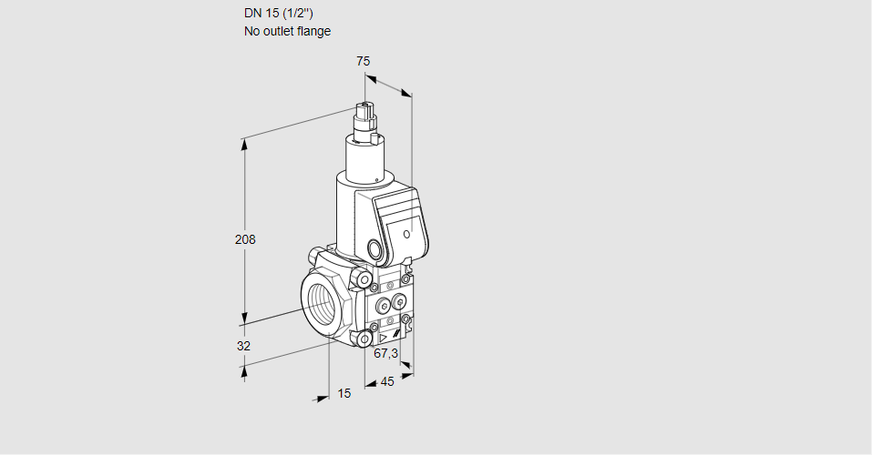 Клапан эл.магнитный газовый VAS 115/-R/LW