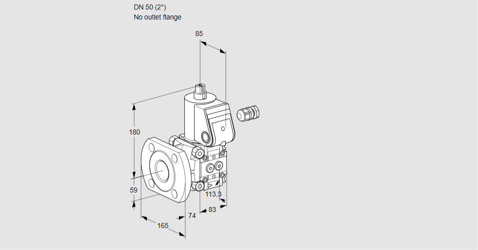Клапан эл.магнитный газовый VAS 350/-F/NK